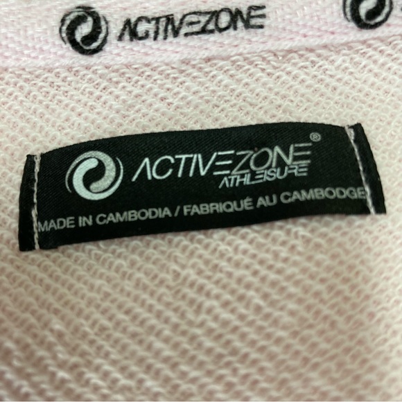 Active Zone Size 1X Pink Crewneck Sweatshirt Short Sleeves and Grommet Detailing - Picture 5 of 7